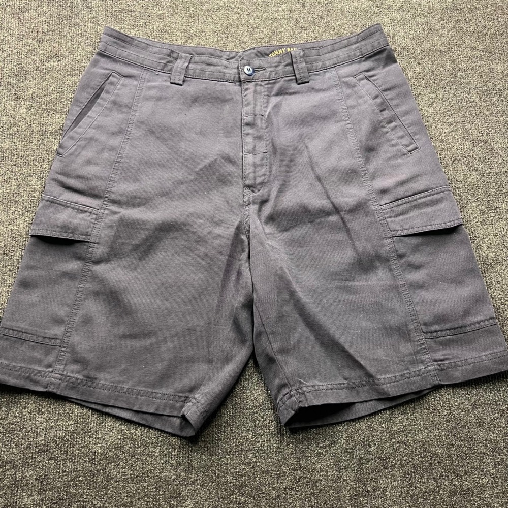 Tommy Bahama Relax Mens 35 Cargo Shorts Charcoal Gray Tencel Cotton Blend